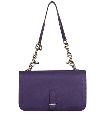 Hermes Chaine D'Ancre Flap Bag, &pound;2,185, Handbags, Purple, Leather, Front view